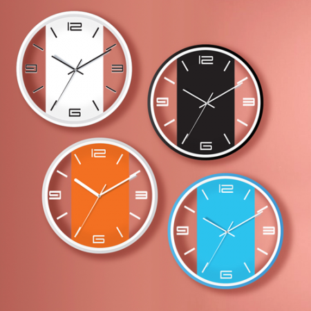 칼라 양면 투명 벽시계 #2