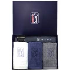 PGA 3단 70 완전자동 무지 우산 + 190g 타올 3P (소)