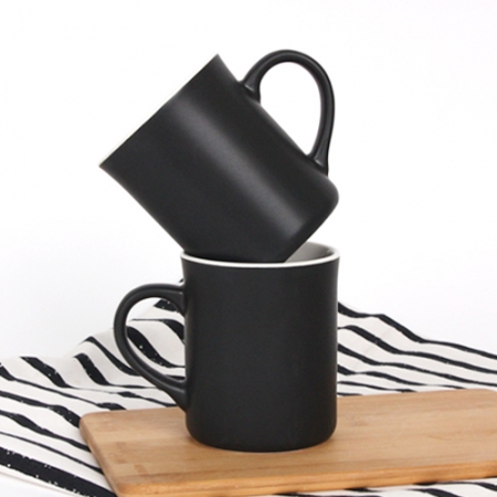 모던 칼라 수입 tall 머그 - 무광 블랙 #4