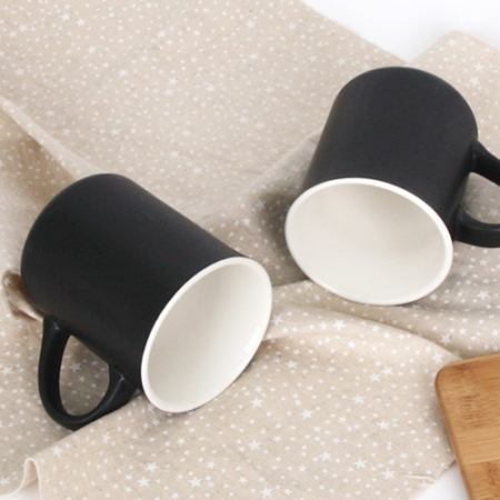 모던 칼라 수입 tall 머그 - 무광 블랙 #3