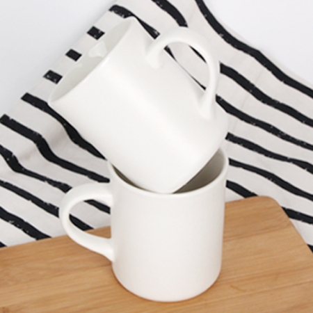 모던 칼라 수입 tall 머그 - 무광 화이트 #4