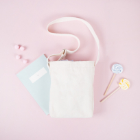 메이드유 칠드런 크로스 에코백 미색 17 x 22 옆폭5CM