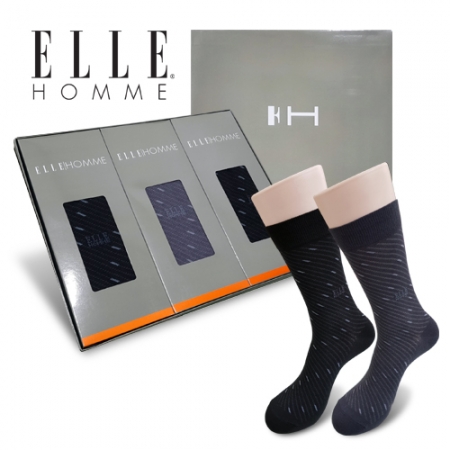 [ELLE] 엘르 스티치 신사 정장 양말 3족 세트 #2