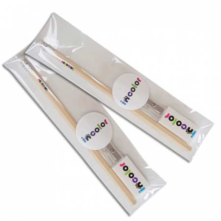 인컬러문구세트 OPP 12 연필 지우개 깎이 #3