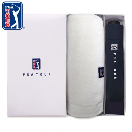 PGA 3단 수동 무지 우산 + 260g 코마사 타올세트 #2