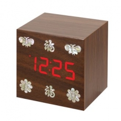 LED자개 큐브 탁상시계