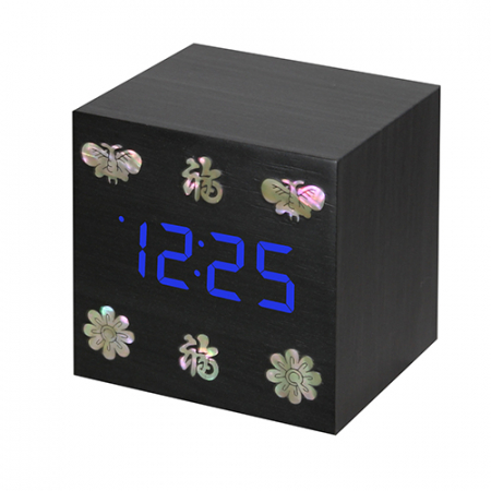 LED자개 블랙 탁상시계 #2