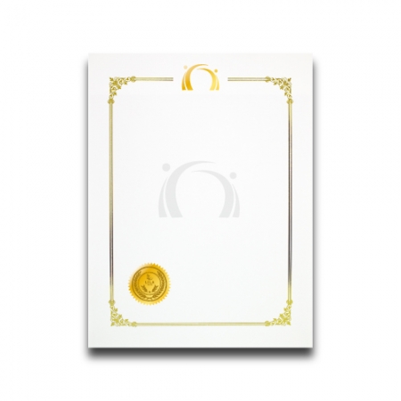 [상장 용지] 금박테 용지 로고+압인금박 +1도 인쇄 #2