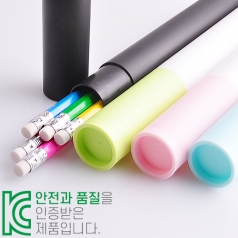 육각 지우개 연필 바닐라원통5P세트