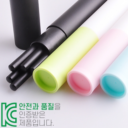 흑목원형 미두 연필 5P 바닐라 원통 세트 #2