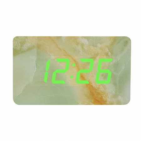 LED대리석 라운드탁상시계 #3