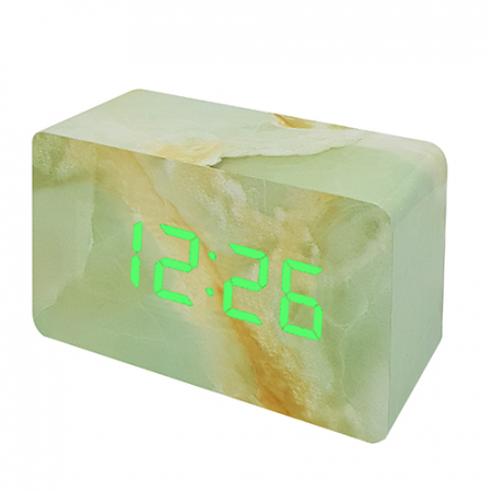 LED대리석 라운드탁상시계 #2