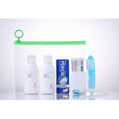 케라시스 여행용세트 50호- 케라시스 샴푸, 린스, 페리오 치약20g, 미니칫솔, 비누 , 비누 곽, 면도기, 6종지퍼