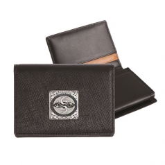 한국기념품  쌍학 자개 소가죽 명함지갑