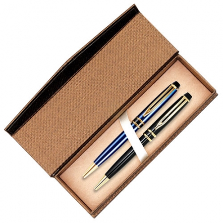 로젠 블루 블랙 볼펜세트 (골드 케이스) #2