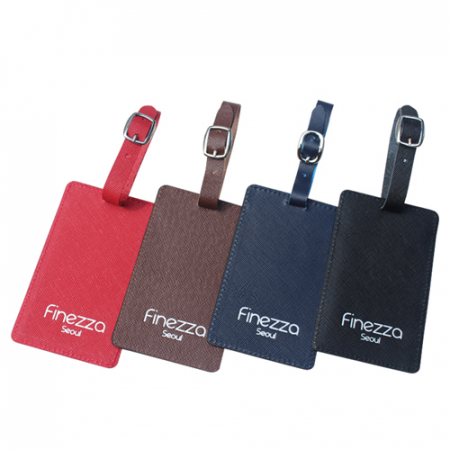 [네임텍] 네임택+고리+기본 케이스 천연 소가죽 #2