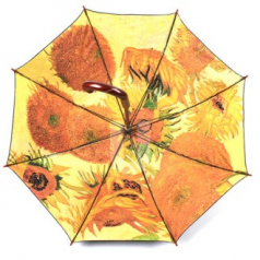 명화 우산 60 우드 해바라기 (바깥쪽 그림) [국내 제작]