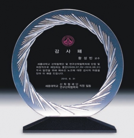 크리스탈 상패 334 #2