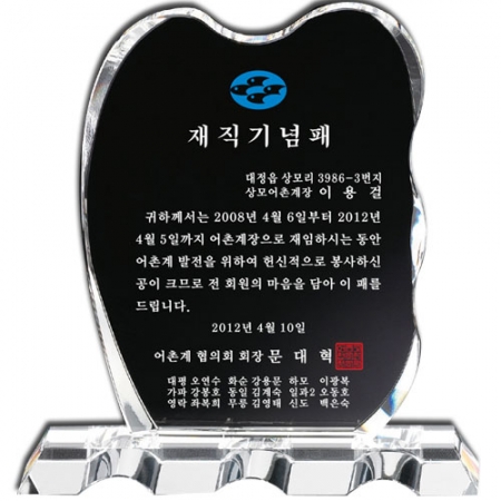 화이트 크리스탈 상패 st 16 3 #2