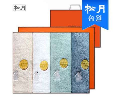 [송월타올] 달토끼 타올 4매 선물세트+쇼핑백 s #2