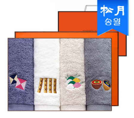 [송월타올] 명절놀이 타올 4매 선물세트+쇼핑백 s #2