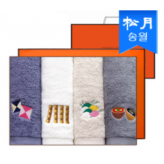 [송월타올] 명절놀이 타올 4매 선물세트+쇼핑백 s