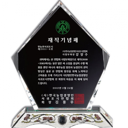화이트 크리스탈 상패 st 118 5 #2