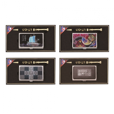 한글 금장 볼펜 창살문 자개 명함케이스 #2