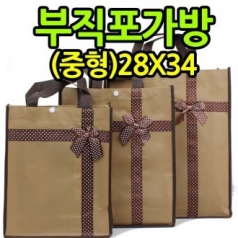 패션리본 부직포가방 중형