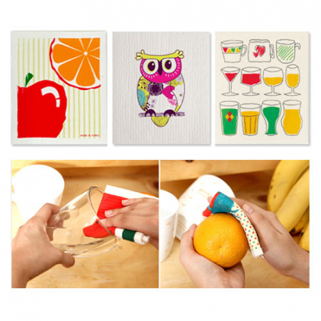 북유럽 풍천연 소재 아델스웨덴 행주 칼라 인쇄 소량가능 #2