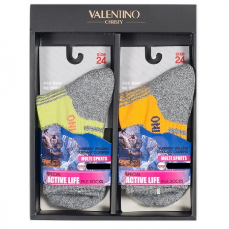 발렌티노 기능성 중목 등산 양말 (여) 2족세트 #2