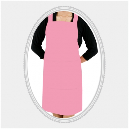 단색 H형 면100 앞치마- 연핑크 / 핫핑크 / 레드 #4