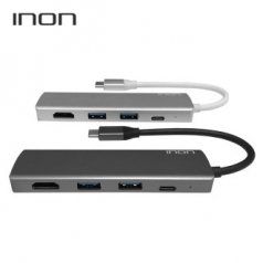 아이논 USB C타입 to 3.0 4포트 with HDMI 허브 IN- UH110 C