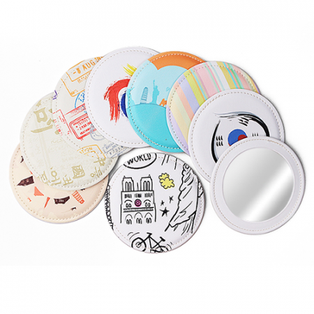 풀컬러 인조가죽 손거울 #2