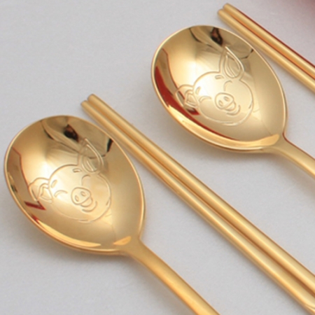 스마일 황금돼지 수저 선물세트 #3