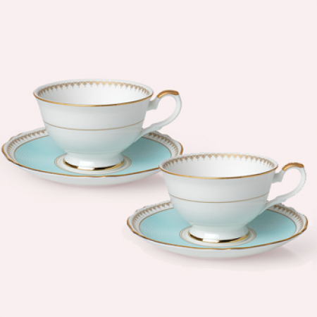 [한국 도자기] 페일블루 커피잔 세트 #2