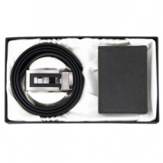 심플 메탈 가죽 벨트 사피아노 소가죽 명함지갑