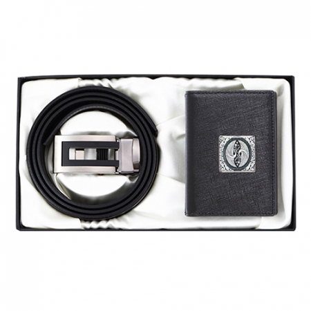 남성 가죽 벨트 쌍학 자개 소가죽 명함지갑 #2