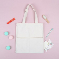 메이드유 투포켓형 에코백 미색 34cm x 36cm