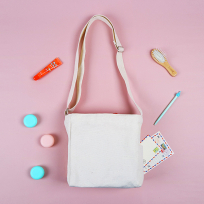 메이드유 사이드 포켓형 크로스 에코백 미색 22 x 22 옆폭 10CM