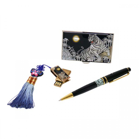 자개 USB 금장 3종 세트 백호 8G #2