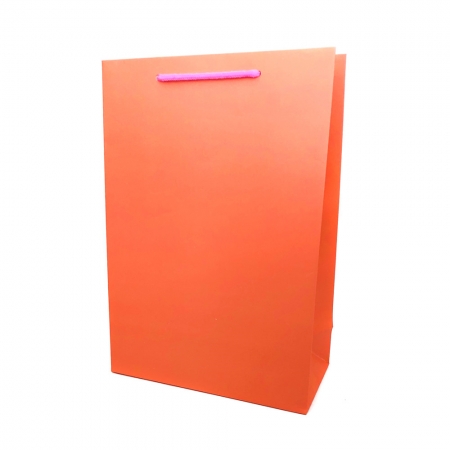 [종이가방] 아트지 무지 쇼핑백 오렌지 (롱특대) 25.5*36.5*12cm #2
