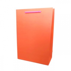 [종이가방] 아트지 무지 쇼핑백 오렌지 (롱특대) 25.5*36.5*12cm