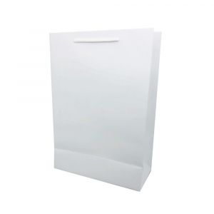 [종이가방] 아트지 무지 쇼핑백 화이트 (롱특대) 25.5*36.5*12cm