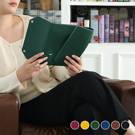 Classic Leather A5 메모패드 날개형 +볼펜세트 #4