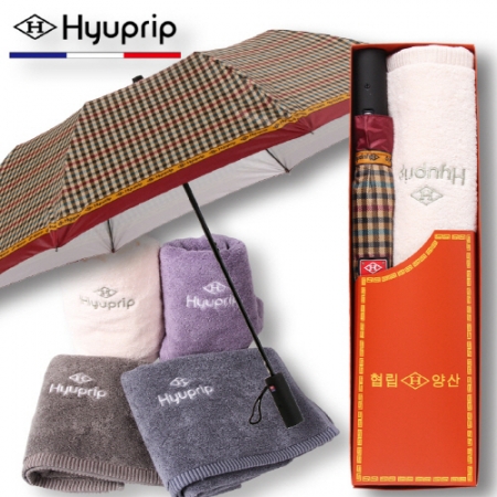 협립 2단 DBS 체크 자동 우산+호텔 170 코마 1p 세트 #2
