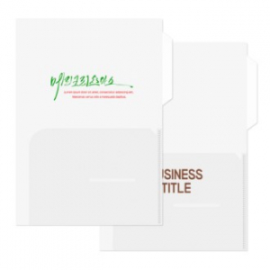 L자 홀더 투포켓 화일A4 (실크)