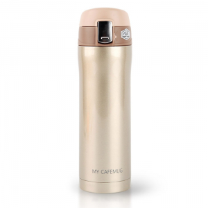 이중 보온 보냉 골드 원터치 텀블러 450ml
