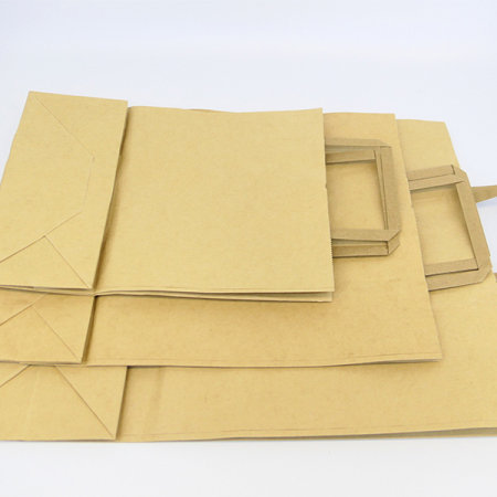 크라프트 무지 플랫 쇼핑백 대 200장 #3