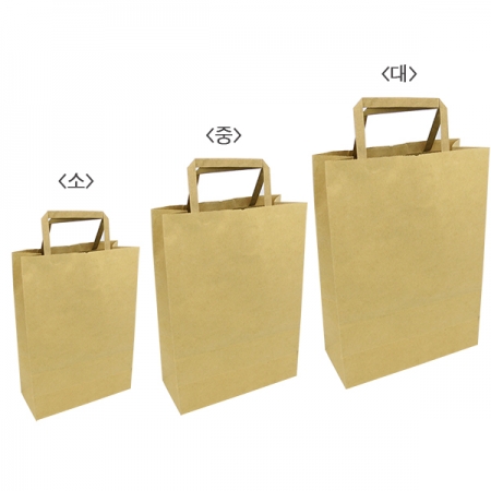 크라프트 무지 플랫 쇼핑백 중 200장 26*35*9cm #2